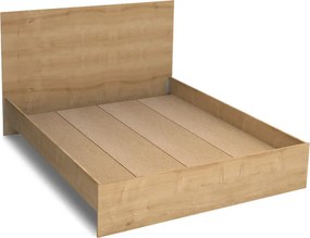 Κρεβάτι Troy Megapap χρώμα φυσικό οξιάς 150x200εκ.