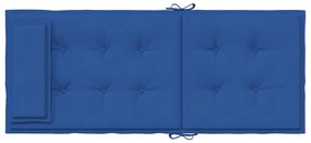 vidaXL Μαξιλάρια Καρέκλας με Πλάτη 2 τεμ. Μπλε Ρουά από Ύφασμα Oxford