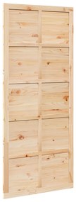 vidaXL Πόρτα αχυρώνα Καφέ 100 x 210 cm Μασίφ ξύλο πεύκου
