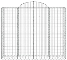 vidaXL Συρματοκιβώτια Τοξωτά 12 τεμ. 200x50x160/180 εκ. Γαλβαν. Ατσάλι