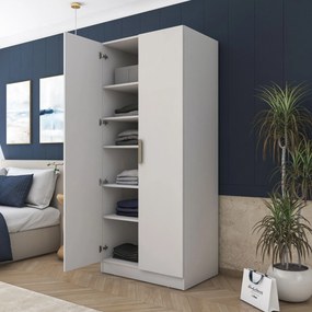 Ντουλάπα Λευκό BREBAN 90x57.5x210