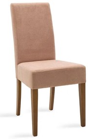 Καρέκλα Ditta ύφασμα σάπιο μήλο-πόδι μασίφ ξύλο καρυδί 45x58x96 εκ.