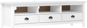 vidaXL Έπιπλο Τηλεόρασης Hill Λευκό 158x40x47 εκ. Ξύλο Πεύκου