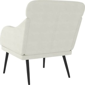 vidaXL Πολυθρόνα Κρεμ 63x76x80 εκ. Βελούδινη