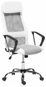 Καρέκλα γραφείου Berwyn 346, Άσπρο, 118x63x63cm, 12 kg, Με ρόδες, Με μπράτσα, Μηχανισμός καρέκλας: Κλίση | Epipla1.gr