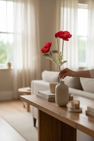 Stewehome Τεχνητό λουλούδι παπαρούνας με 4 κλαδιά και τριχωτή υφή Πολύχρωμο
