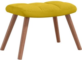 vidaXL Πολυθρόνα Relax Κίτρινη Μουσταρδί Βελούδινη με Σκαμπό