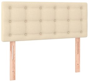 vidaXL Κεφαλάρι Κρεβατιού Κρεμ 90x5x78/88 εκ. Υφασμάτινο