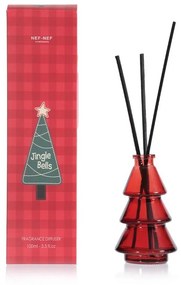 Αρωματικό Χώρου Με Στικς Jingle Bells 100ml+100ml Refill Red Nef-Nef