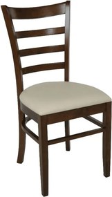 NATURALE Καρέκλα Καρυδί, Pu Εκρού   2τμχ