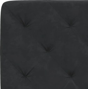 vidaXL Κρεβάτι με Στρώμα Μαύρο 90x200 εκ. Βελούδινο