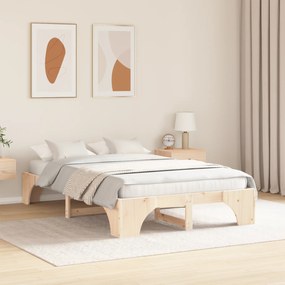 vidaXL Σκελετός Κρεβατιού 140x190 cm από Μασίφ Ξύλο Πεύκου