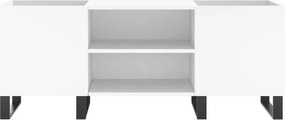 vidaXL Δισκοθήκη Λευκή 121 x 38 x 48 εκ. Επεξεργασμένο Ξύλο