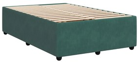 Κρεβάτι Boxspring με Στρώμα Σκούρο Πράσινο 120x190εκ. Βελούδινο - Πράσινο