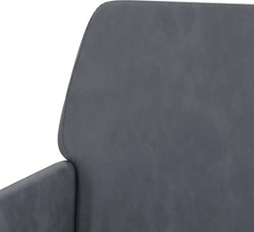 vidaXL Πολυθρόνα Σκούρο Γκρι 62 x 79x 79 εκ. Βελούδινη