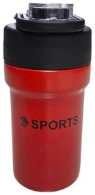 Φορητό παγούρι-θερμός με καλαμάκι 600ml Κόκκινο