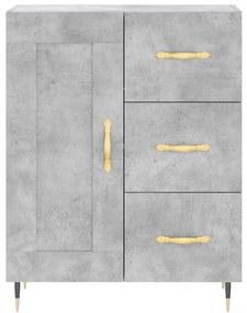 vidaXL Ντουλάπι Γκρι Σκυροδέματος 69,5x34x90 εκ. Επεξεργασμένο Ξύλο