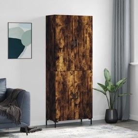 vidaXL Ντουλάπι Καπνιστή Δρυς 69,5x34x180 εκ. από Επεξεργασμένο Ξύλο
