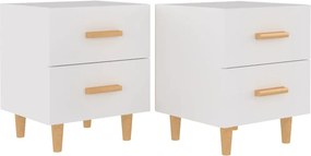 vidaXL Κομοδίνα 2 τεμ. Λευκά 40 x 35 x 47,5 εκ.