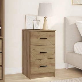vidaXL Κομοδίνο artisan δρυς 38 x 38 x 66 εκ Επεξεργασμένο ξύλο