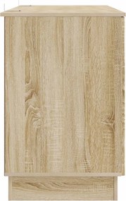 vidaXL Γραφείο Sonoma Δρυς 142,5 x 50 x 75 εκ. Επεξεργασμένο Ξύλο