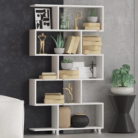 Βιβλιοθήκη Λευκό NILUFER 90x20x156