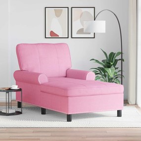 vidaXL Χαλάρωση με μαξιλάρι Ροζ 91 x 157 x 91 εκ. ύφασμα