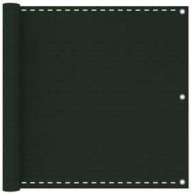 Διαχωριστικό Βεράντας Σκούρο Πράσινο 90 x 600 εκ. από HDPE - Πράσινο