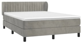 ΚΡΕΒΑΤΙ BOXSPRING ΜΕ ΣΤΡΩΜΑ ΑΝΟΙΧΤΟ ΓΚΡΙ 140X200 ΕΚ. ΒΕΛΟΥΔΙΝΟ 3127613