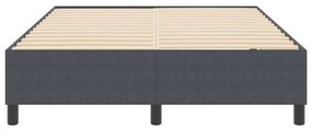 vidaXL Κρεβάτι με ελατήρια Σκούρο γκρι 140 x 200 cm Βελούδο