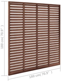 vidaXL Πάνελ Περίφραξης με Περσίδες Καφέ 180 x 180 εκ. από WPC