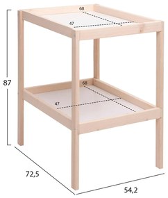 ΒΡΕΦΙΚΗ ΑΛΛΑΞΙΕΡΑ MIKO ΑΠΟ ΞΥΛΟ &amp; MDF ΦΥΣΙΚΟ ΛΕΥΚΟ HM9290 54,2x72,5x87Y εκ.