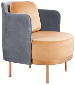 Intrahome ΠΟΛΥΘΡΟΝΑ RCASABLANCAGNCASABLANCA , ΓΚΡΙ ΚΑΙ ΧΡΥΣΟ ΒΕΛΟΥΔΟ, ΧΡΥΣΑ ΠΟΔΙΑ, 75x72x77Y εκ. intraho-1636493