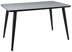 Τραπέζι UNION 130x80cm Βαφή Μαύρη/Γυαλί Άσπρο