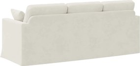 vidaXL Καναπές Κρεμ 198 x 78 x 80 εκ Βελούδο