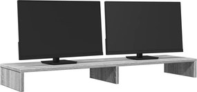 vidaXL Βάση Οθόνης Γκρι Sonoma 100x27x10 εκ. από Επεξεργασμένο Ξύλο