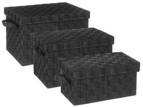 Κουτιά Αποθήκευσης (Σετ 3τμχ) F-V Boxes Black 138130J