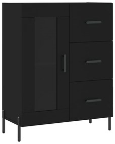 vidaXL Ντουλάπι Μαύρο 69,5x34x180 εκ. από Επεξεργασμένο Ξύλο