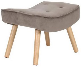 Σκαμπό - Υποπόδιο Alma Ε7141,21 52x38x35cm Natural-Light Brown Velvet, Wood