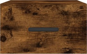 vidaXL Κομοδίνο Επιτοίχιο Καπνιστή Δρυς 35 x 35 x 20 εκ.