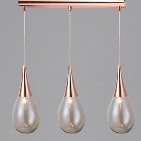 Φωτιστικό Οροφής Avantgarde OD53423SCP Copper Metal, Glass