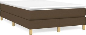 vidaXL Κρεβάτι Boxspring με Στρώμα Σκούρο Καφέ 120x190 εκ Υφασμάτινο