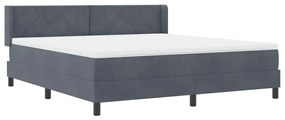 vidaXL Κρεβάτι με Ελατήρια και Στρώμα Μαύρο 100x200 εκ. Βελούδο