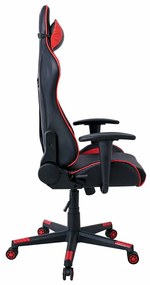 Καρέκλα gaming Mesa 312, Μαύρο, Κόκκινο, 125x70x67cm, 19 kg, Με μπράτσα, Με ρόδες, Μηχανισμός καρέκλας: Κλίση | Epipla1.gr