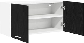 vidaXL Κρεμαστό ντουλάπι Μαύρη Οξυά 80 x 31 x 40 εκ Επεξεργασμένο ξύλο