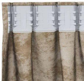 vidaXL Κουρτίνα με κουρτίνες 2 pcs Μπρονζέ 175 x 140 εκ. Βελούδο