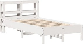 vidaXL Σκελετός Κρεβ. Χωρίς Στρώμα Λευκό 75x190 εκ Μασίφ Πεύκο