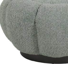 Σκαμπό Nester pakoworld μπουκλέ ύφασμα σε φυστικί απόχρωση Φ60x31εκ