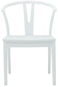 vidaXL Καρέκλα τραπεζαρίας 2 pcs Λευκό και Λευκό Στερεό Ξύλο Ραβέντι