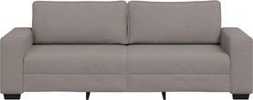 vidaXL Τριθέσιος Καναπές Μπεζ 220x77x82 εκ. Ύφασμα